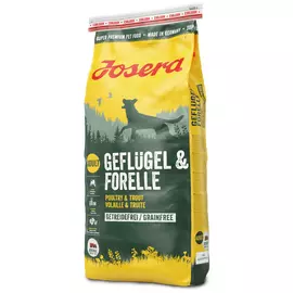 Сухий беззерновий корм Josera Geflügel & Forelle 15 кг для дорослих собак, Вага: 15 кг