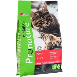Сухий корм Pronature Original Adult Lamb Chiсken 20 кг з ягнятком та куркою для котів, Вага: 20 кг