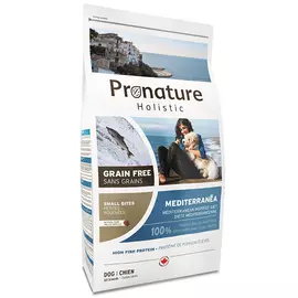 Сухий беззерновий холістик Pronature Holistic Mediterranea Small Bites 2 кг лосось з в'яленими томатами для собак міні та малих порід, Вага: 2 кг