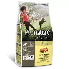 Сухий холістик корм Pronature Holistic Puppy Chicken&Sweet Potato 2.72 кг з куркою і бататом для цуценят, Вага: 2.72 кг