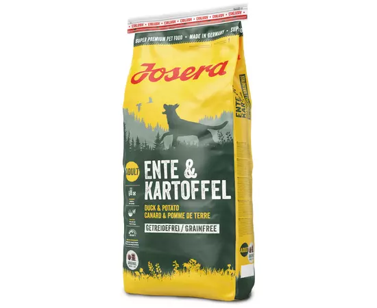 Сухой беззерновой корм Josera Ente & Kartoffel 15 кг для взрослых собак, Вес: 15 кг