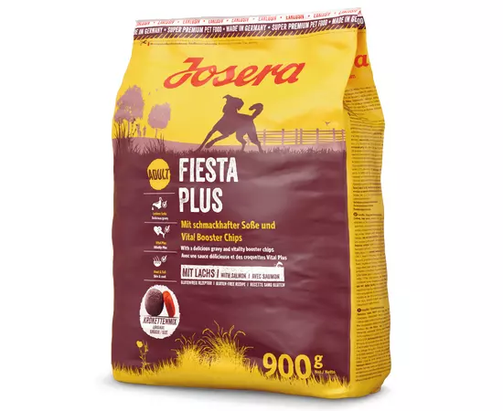 Сухий безглютеновий корм Josera FiestaPlus 900 г для дорослих собак, Вага: 900 г