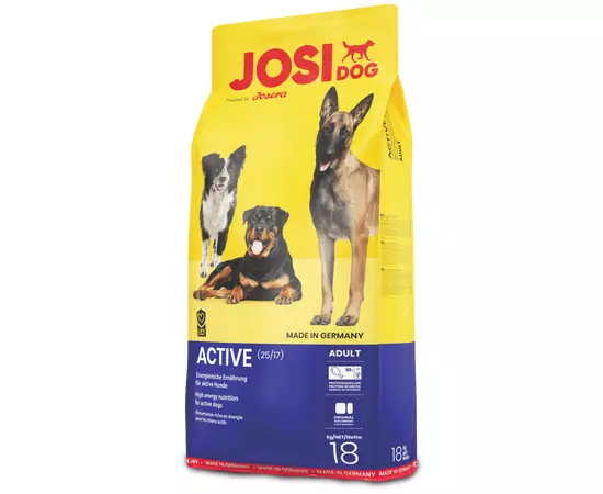 Сухий корм Josera JosiDog Active 18 кг для активних дорослих собак, Вага: 18 кг