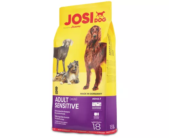 Сухой корм Josera JosiDog Adult Sensitive 18 кг для собак с чувствительным пищеварением, Вес: 18 кг