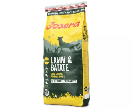 Сухой беззерновой корм Josera Lamm&Batate 15 кг с ягненком для активных собак, Вес: 15 кг