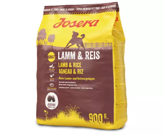 Сухой корм Josera Lamm & Reis ягненок и рис 900 г для взрослых собак, Вес: 900 г