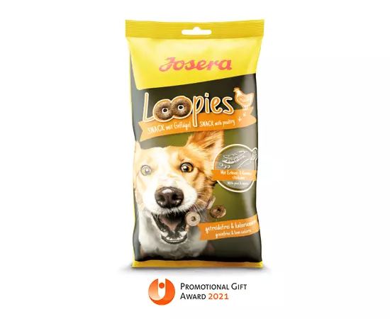 Смаколики для собак Josera Loopies mit Geflügel 150 г з домашньою птицею, зображення 2