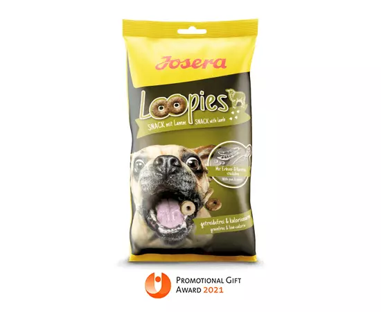 Смаколики для собак Josera Loopies mit Lamm 150 г з ягнятиною, зображення 2