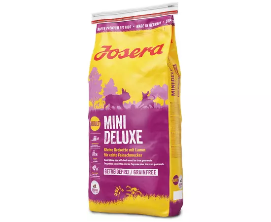 Сухой беззерновой корм Josera MiniDeluxe 15 кг  для взрослых собак мелких пород, Вес: 15 кг