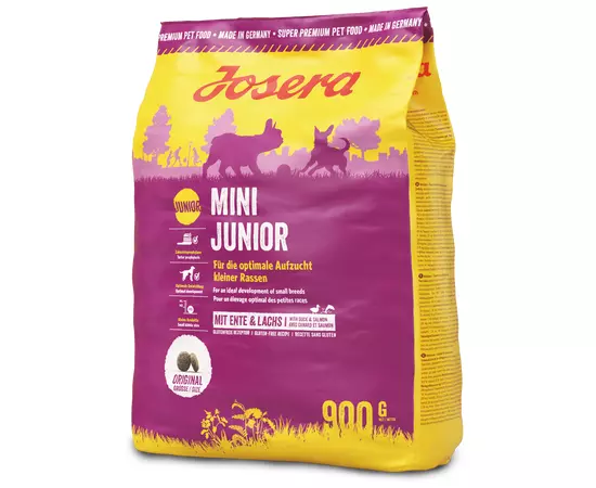 Сухой корм Josera MiniJunior 900 г для щенков и юниоров мелких пород, Вес: 900 г