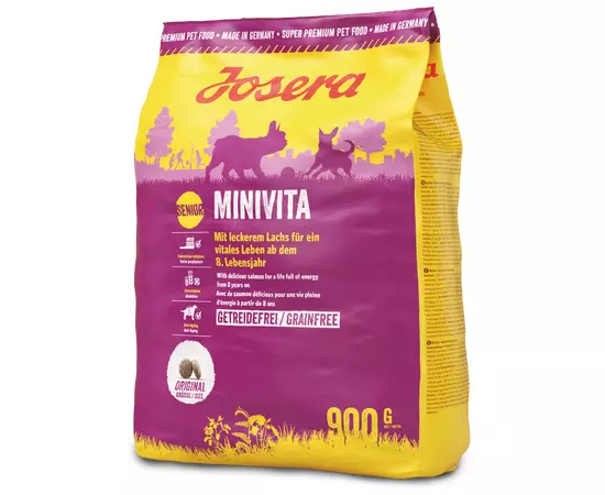 Сухий беззерновий корм Josera MiniVita  900 г для старих собак малих порід