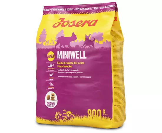 Сухий корм Josera Miniwell 900 г для дорослих собак малих порід, Вага: 900 г