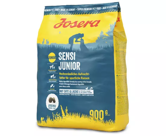 Сухой корм Josera SensiJunior 900 г для щенков с чувствительным пищеварением, Вес: 900 г