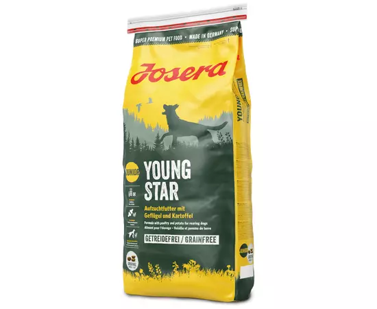 Сухий беззерновий корм Josera YoungStar 15 кг для цуценят та юніорів, Вага: 15 кг