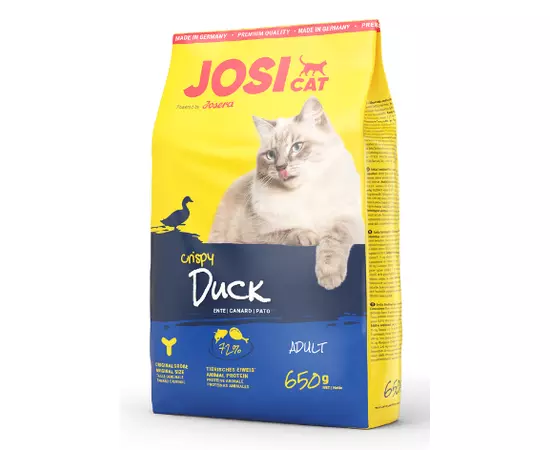 Сухой корм Josera JosiCat Crispy Duck 650 г для кошек и котов, Вес: 650 г