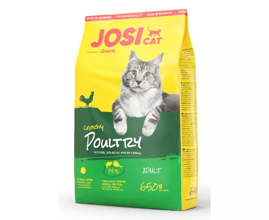 Сухой корм Josera JosiCat Crunchy Poultry 650 г для кошек и котов, Вес: 650 г