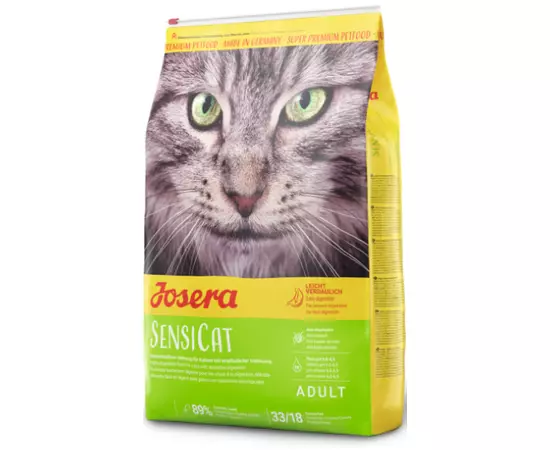 Сухой корм Josera SensiCat 10 кг для кошек и котов с чувствительным пищеварением, Вес: 10 кг