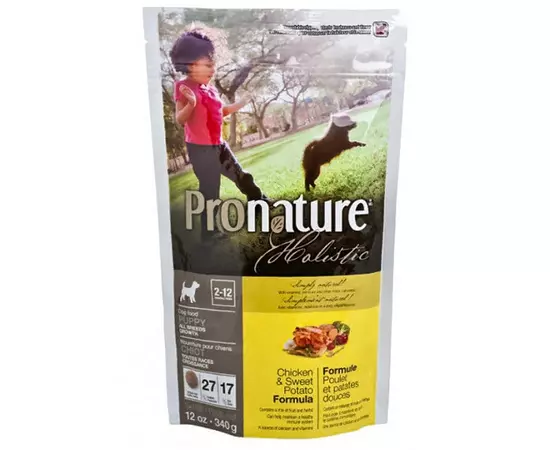 Сухий холістик корм Pronature Holistic Puppy Chicken&Sweet Potato 0.34 кг з куркою і бататом для цуценят, Вага: 340 г